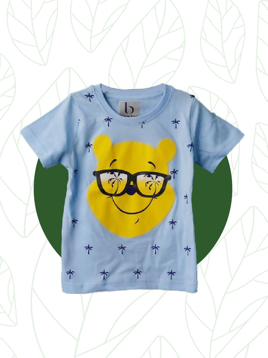 Cool Pooh Sky Blue T-Shirt & Shorts set