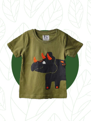 Naughty Rhino Olive T-Shirt & Shorts set